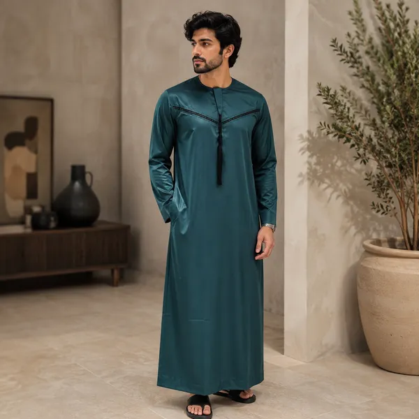 Blue_Imported_Vietnam_Fabric_Thobe_For_Men