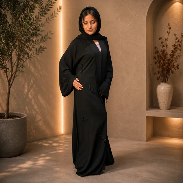 Black_China_Nida_Abaya_With_Scarf_For_Women