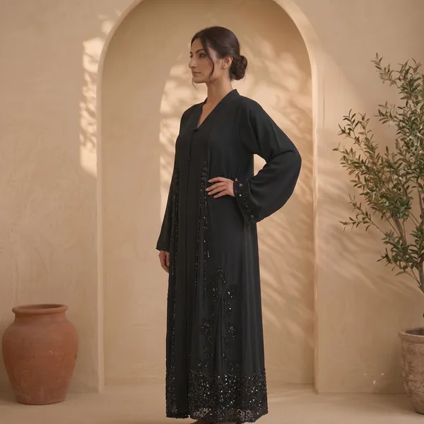 Black_China_Nida_Abaya_With_Scarf_For_Women
