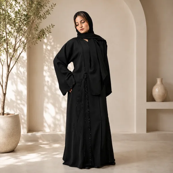 Black_China_Nida_Abaya_With_Scarf_For_Women