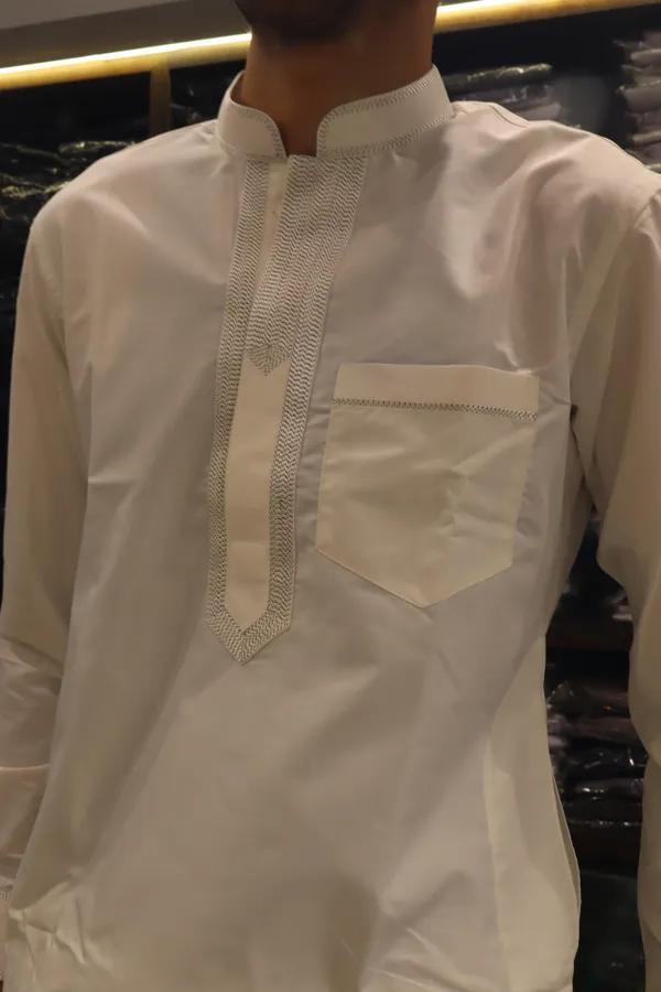 White_Giza_Cotton_Kurta_Payjama_For_Men