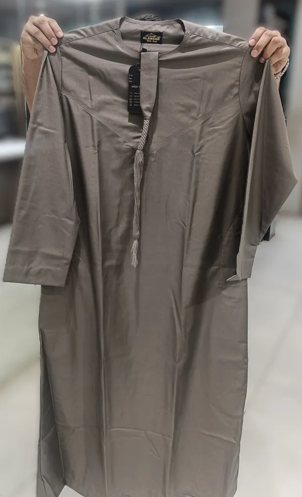 Brown_Vietnam_Fabric_Thobe_For_Men