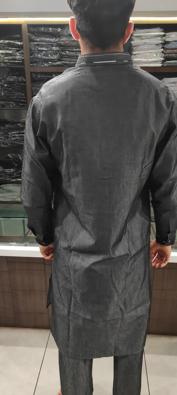 Black_Giza_Cotton_Kurta_Pyjama_For_Men