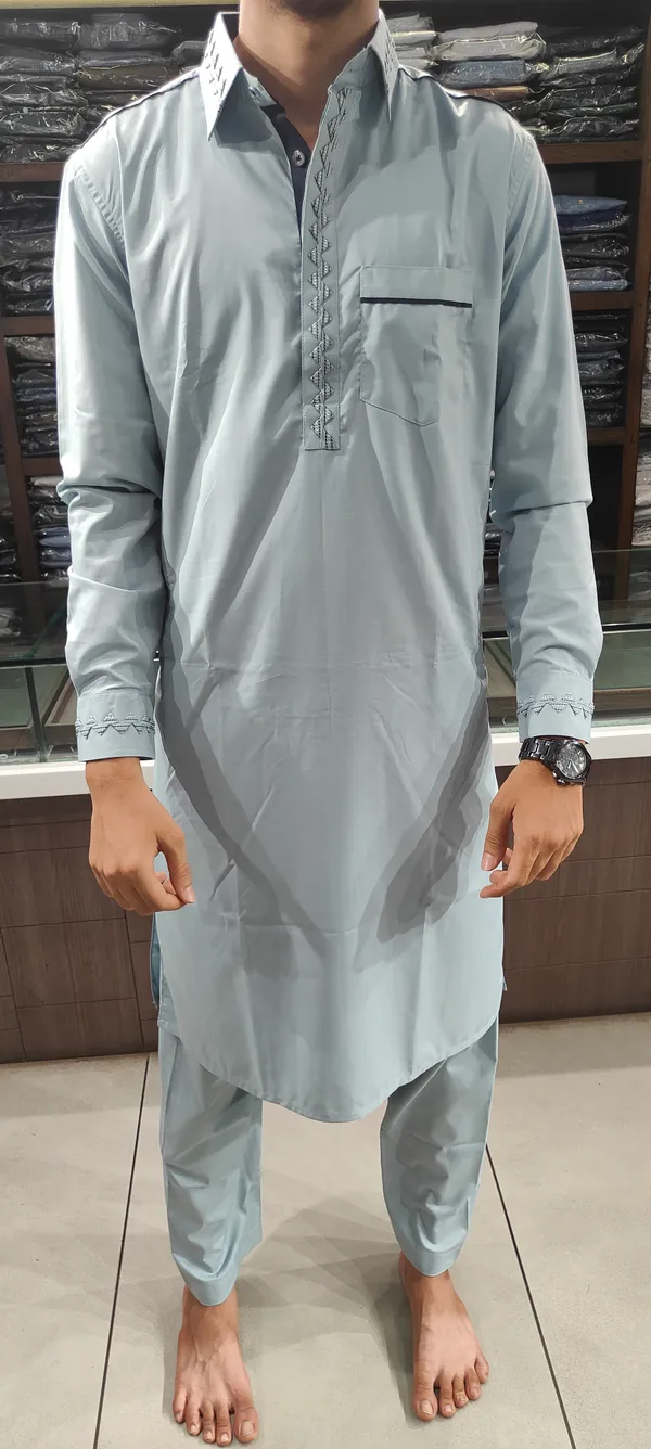 Light_Blue_Giza_Cotton_Kurta_Payjama_For_Men