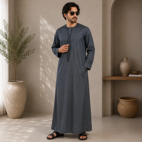 Grey_Imported_Vietnam_Fabric_Thobe_For_Men