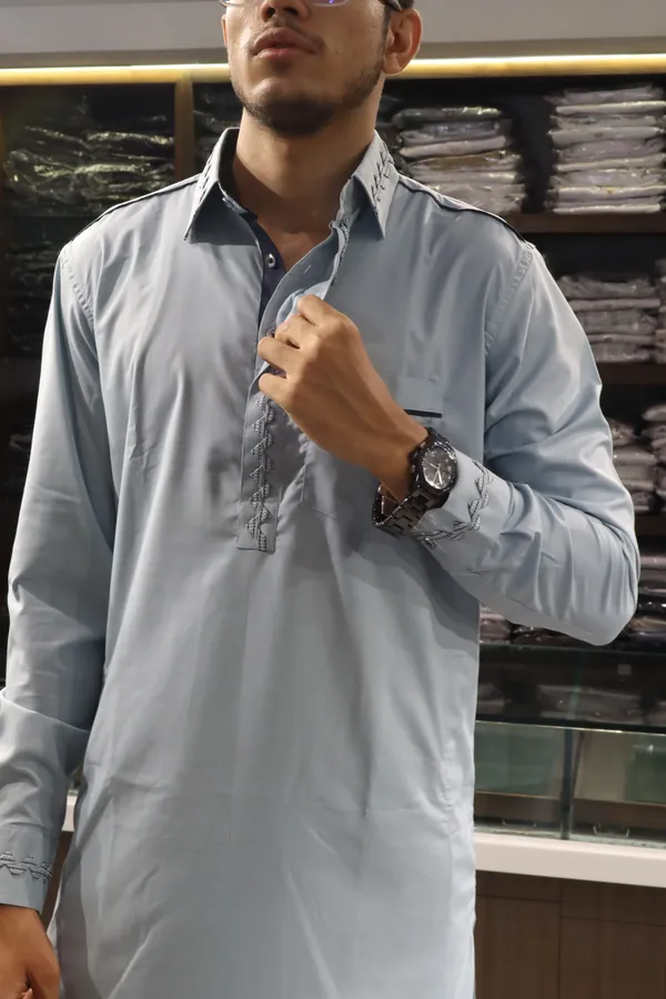 Light_Grey_Giza_Cotton_Kurta_Payjama_For_Men