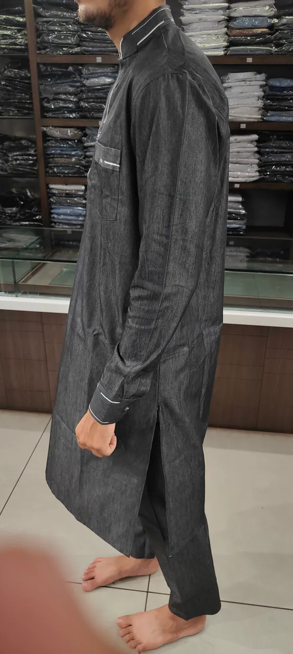 Black_Giza_Cotton_Kurta_Pyjama_For_Men
