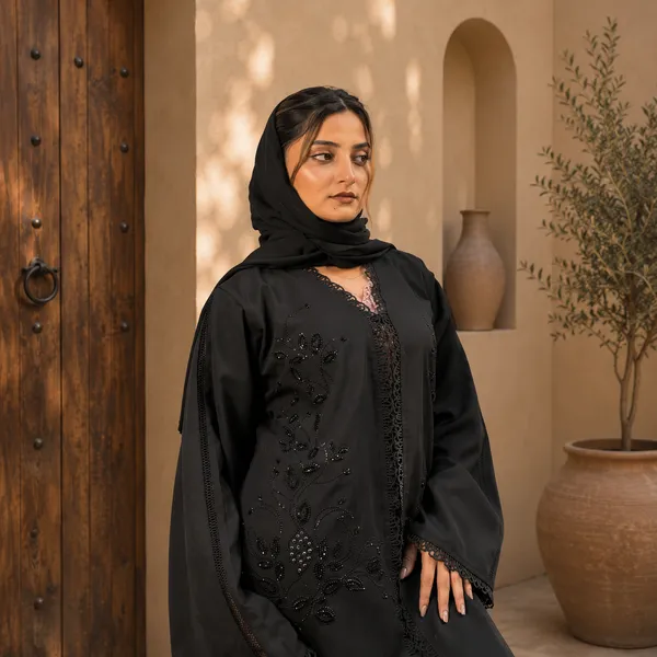Black_China_Nida_Abaya_With_Scarf_For_Women