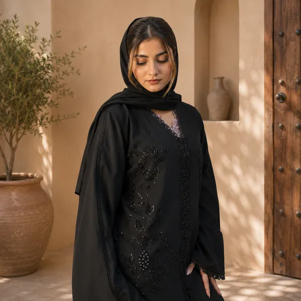 Black_China_Nida_Abaya_With_Scarf_For_Women