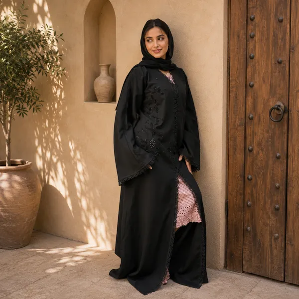 Black_China_Nida_Abaya_With_Scarf_For_Women