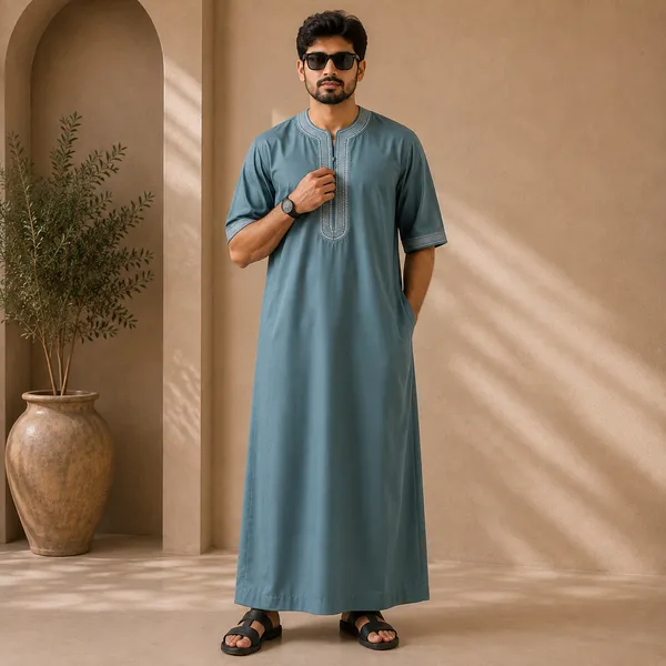 Blue_Imported_Vietnam_Fabric_Thobe_For_Men