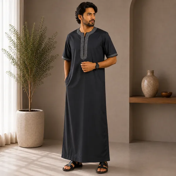 Black_Spun_Imported_Fabric_Thobe_For_Men