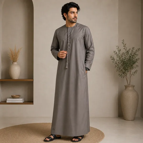 Brown_Vietnam_Fabric_Thobe_For_Men