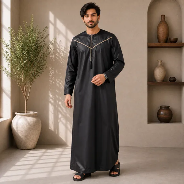 Black_Imported_Vietnam_Fabric_Thobe_For_Men