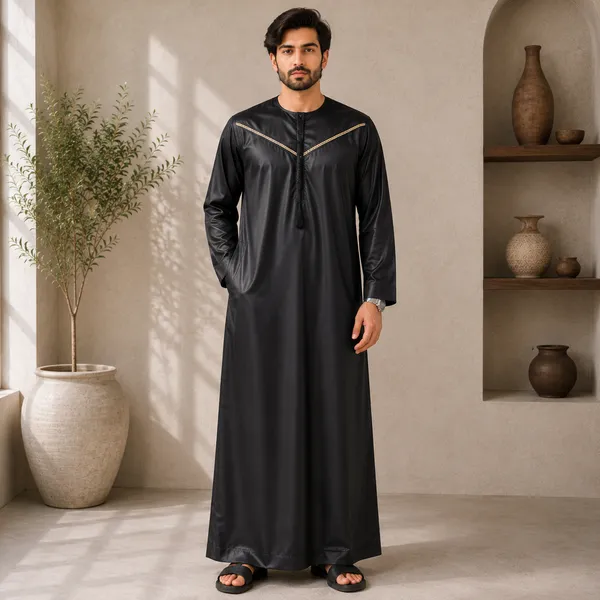 Black_Imported_Vietnam_Fabric_Thobe_For_Men
