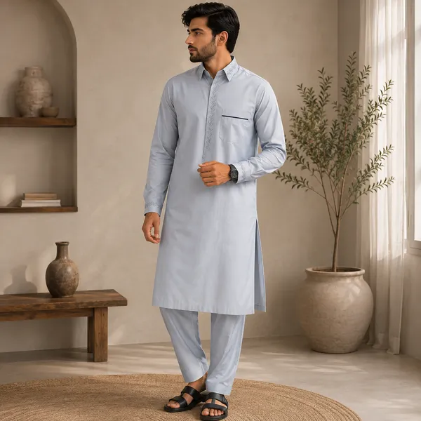 Light_Grey_Giza_Cotton_Kurta_Payjama_For_Men
