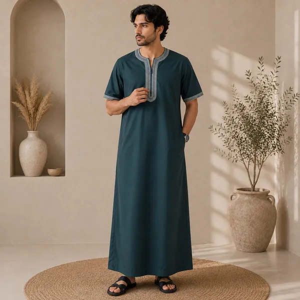 Blue_Spun_Imported_Fabric_Thobe_For_Men