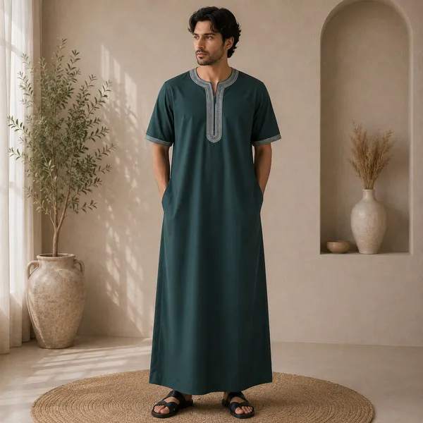 Blue_Spun_Imported_Fabric_Thobe_For_Men