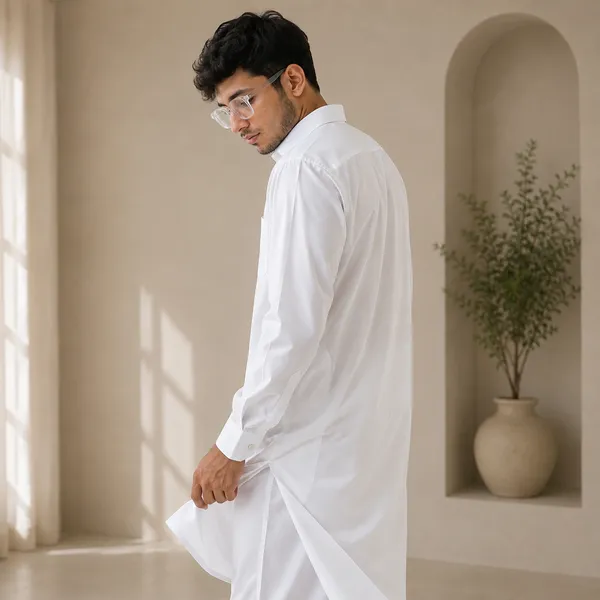White_Giza_Cotton_Kurta_Payjama_For_Men