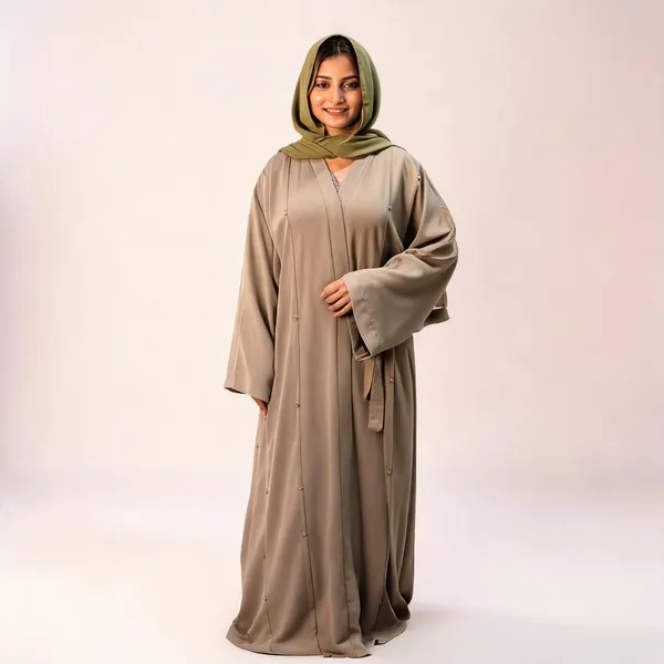 Beige_China_Nida_Abaya_With_Scarf_For_Women