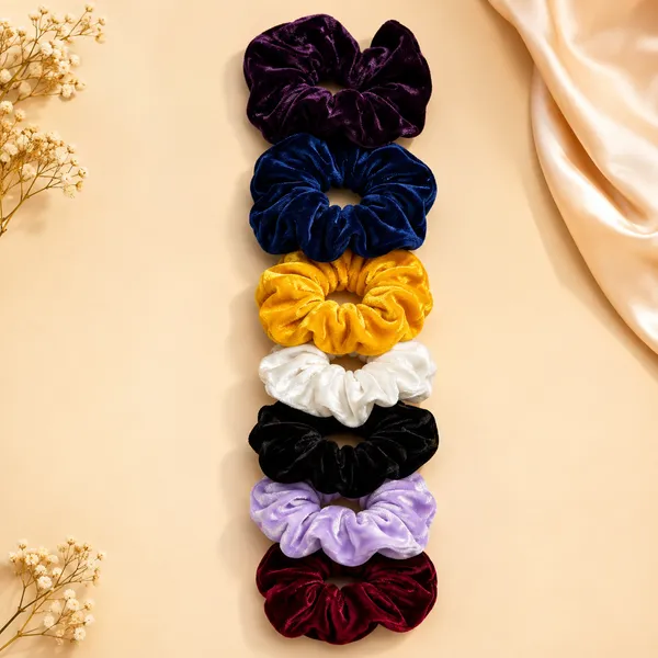 Multicolour_Velvet_Scrunchies_For_Women