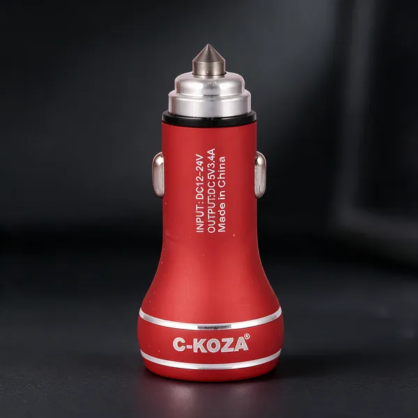 C-Koza_U-910_3.4A_Metal_Car_Charger_With_Type-C_Cable