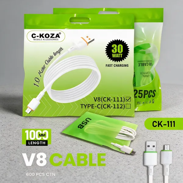 C-Koza_1_Metre_V8_Micro_USB_Fast_Charging_Cable