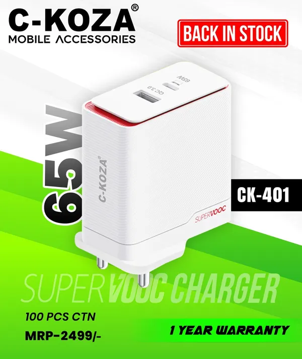 C-Koza_CK-401_65W_SuperVOOC_Wall_Charger