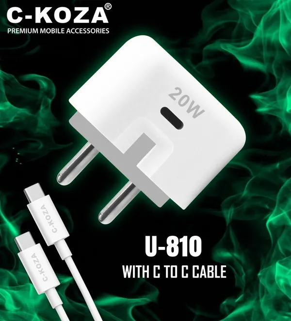 C-Koza_U-810_20W_Charger_With_C_To_C_Cable