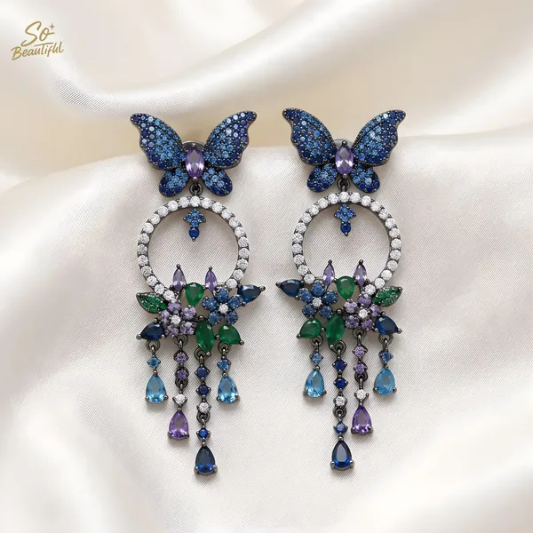 Multicolor_Brass_And_Gold_Plated_Butterfly_Drop_Earrings_For_Women