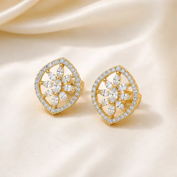 Gold_Tone_Floral_Stud_Earrings_for_Women