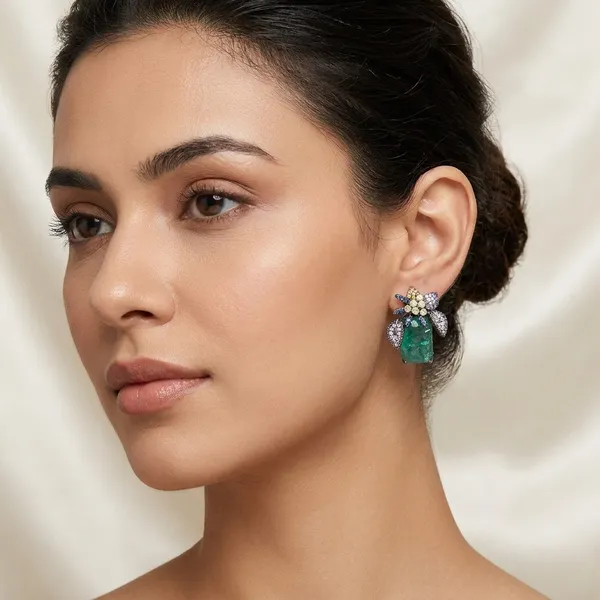 Green_Brass_And_Gold_Plated_Stud_Earrings_For_Women