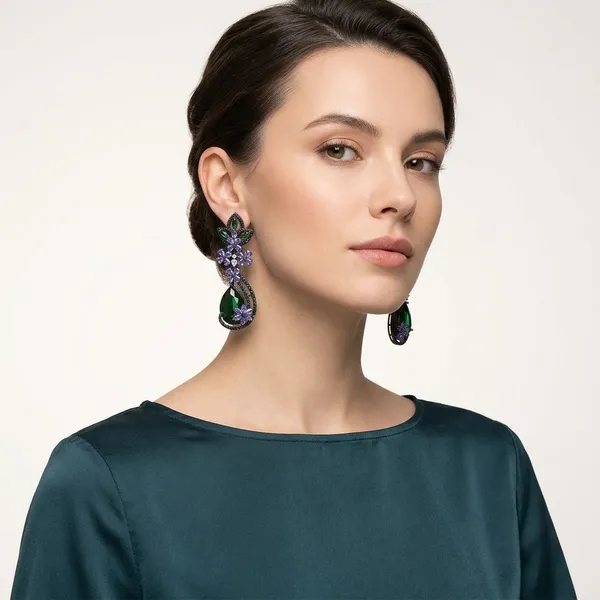 Green_Brass_And_Gold_Plated_Drop_Earrings_For_Women
