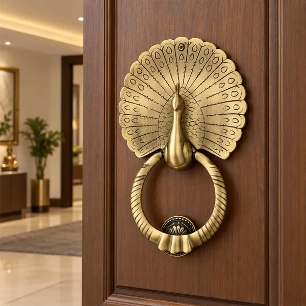 Traditional_Style_Peacock_Door_Knocker_Antique