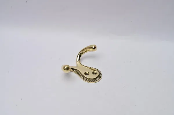 NAVRASS_HARDWARES_Georgian_Double_Leg_Hook_–_Solid_Brass_with_Lacquered_Finish_–_Heavy-Duty_Door_&_Window_Latch_–_Classic_Design_for_Home_&_Office_Use
