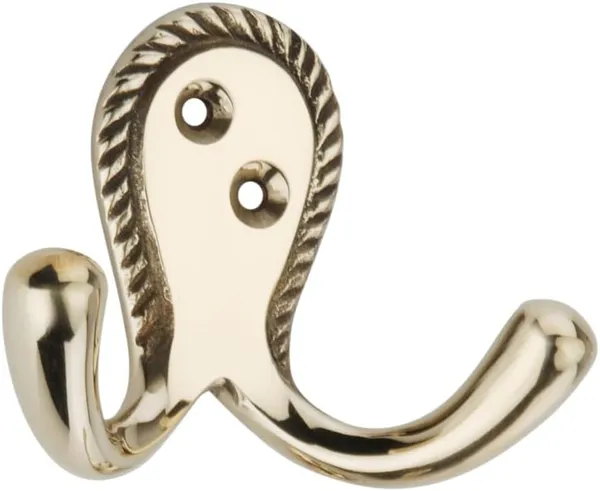 NAVRASS_HARDWARES_Georgian_Double_Leg_Hook_–_Solid_Brass_with_Lacquered_Finish_–_Heavy-Duty_Door_&_Window_Latch_–_Classic_Design_for_Home_&_Office_Use