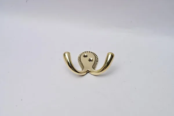 NAVRASS_HARDWARES_Georgian_Double_Leg_Hook_–_Solid_Brass_with_Lacquered_Finish_–_Heavy-Duty_Door_&_Window_Latch_–_Classic_Design_for_Home_&_Office_Use
