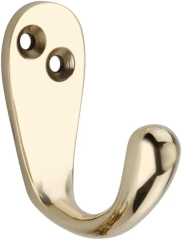 NAVRASS_HARDWARES_Single_Leg_Hook123_–_Lacquered_Brass_–_35gm_Lightweight_Door_&_Window_Latch_–_Durable_Brass_Hook_for_Home_&_Office_Use_