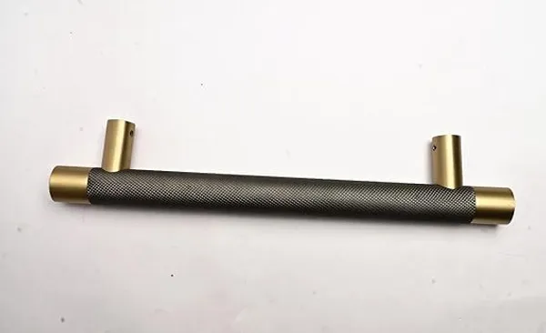 NAVRASS_HARDWARES_12_Inch_T-Bar_Knurled_Door_Handle_–_Antique_Brass_Finish_–_Heavy-Duty_Room_Door_Pull_Handle_–_Modern_Industrial_Style_for_Interior_Doors_