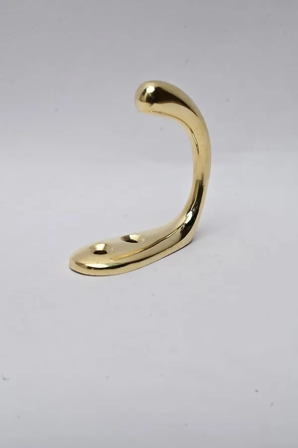 NAVRASS_HARDWARES_Single_Leg_Hook_–_Lacquered_Brass_–_Heavy-Duty_Door_&_Window_Latch_–_43g_–_Durable_Brass_Construction_–_Rust-Resistant