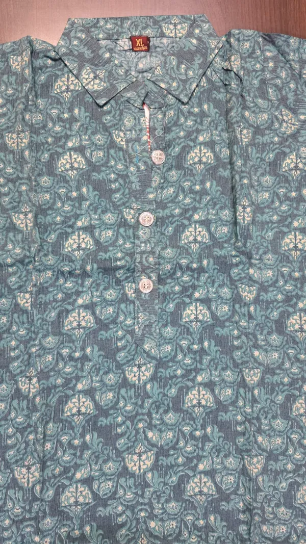 Teal_Printed_Straight_Co-ord_set_for_Women_&_Girls