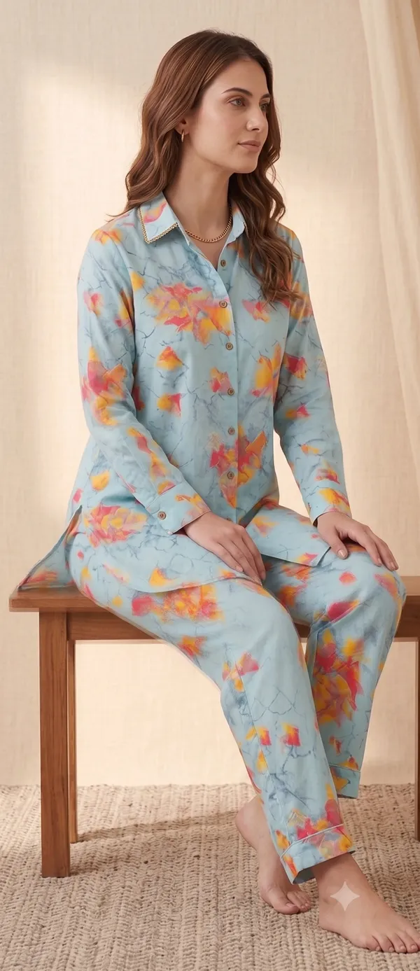 Light_Blue_Printed_Co-Ord_Set_For_Women_&_Girls