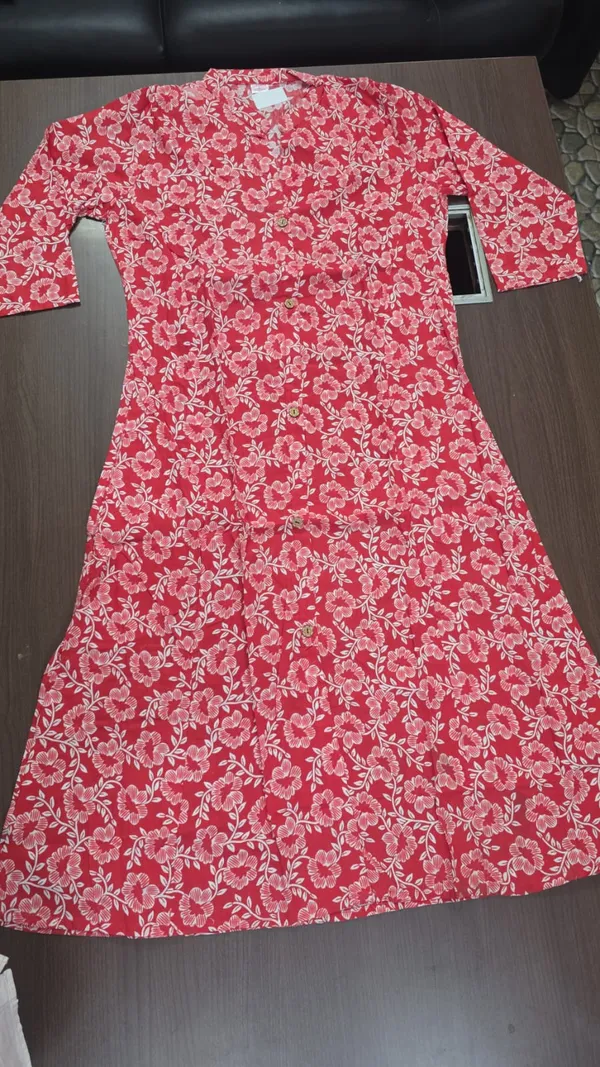 Red_Floral_Print_Kurta_Pant_Set_for_Women_&_Girls
