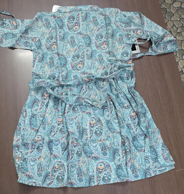 Teal_Paisley_Flared_Co-Ord_set_for_Women_&_Girls