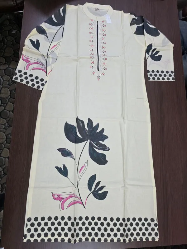 Cream_Printed_Kurta_Pant_Dupatta_Set_for_Women
