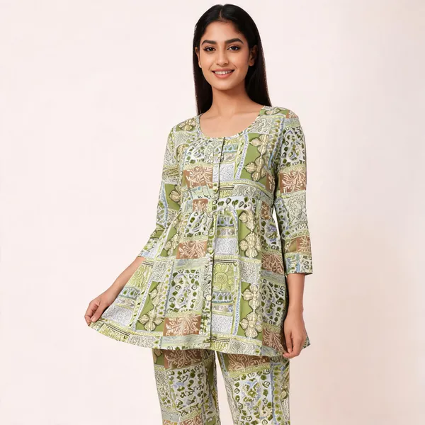 Green_Printedco-Ord_Set_For_Women_&_Girls