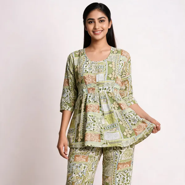 Green_Printedco-Ord_Set_For_Women_&_Girls