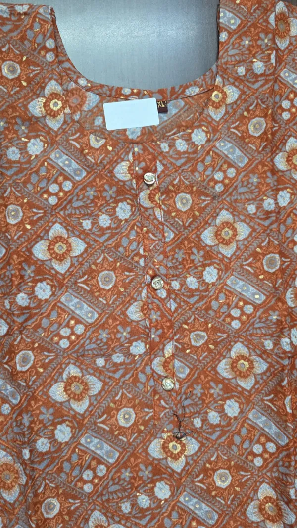 Rust_Printed_Straight_Kurta_Pant_set_for_Women_&_Girls