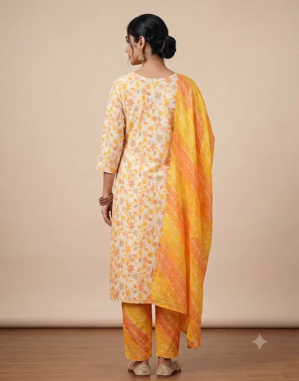 Pastel_Floral_Print_Straight_Kurta_Pant_Set_For_Women