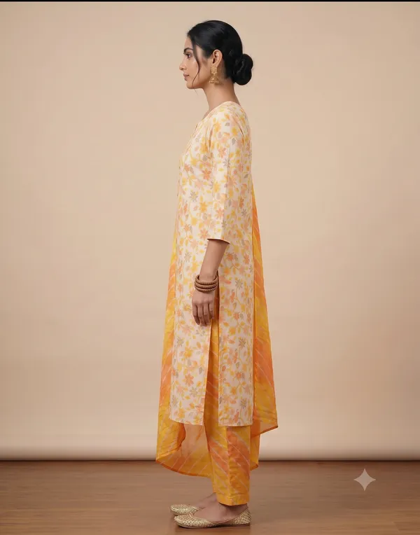 Pastel_Floral_Print_Straight_Kurta_Pant_Set_For_Women
